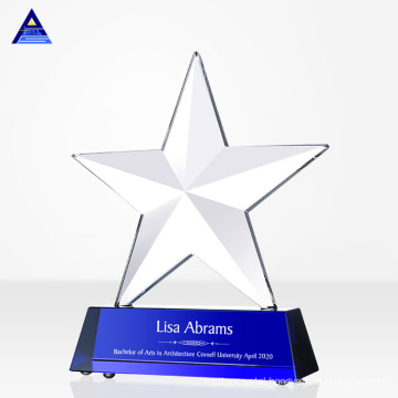 Metal Stress Ball Shaped Crystal Star Trophy Award